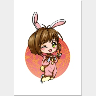 sakura bunny Posters and Art